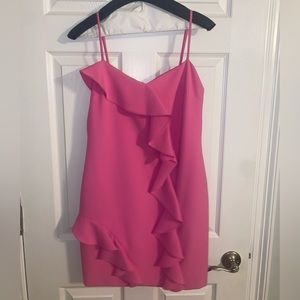 likely dress hot pink worn once size 8